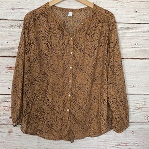 Womens Old Navy Cheetah Print Large Top